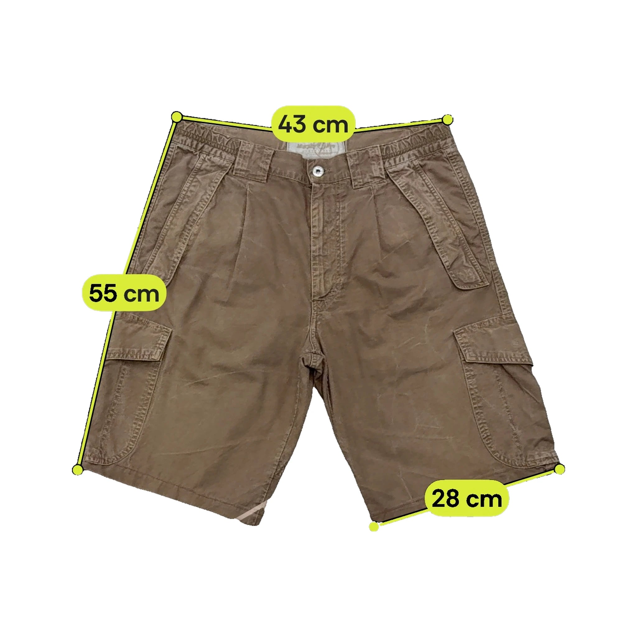 Met Jeans Brown Cotton Cargo Shorts