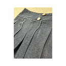 Miss Sixty Pleated Denim Mini Skirt