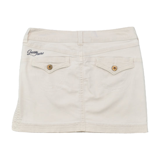 GUESS Y2K White Utility Mini Skirt
