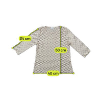 Memories Floral Lettuce Hem 3/4 Sleeve T-shirt