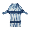 American Angel Blue Tie-Dye Cold-Shoulder Microfiber Dress