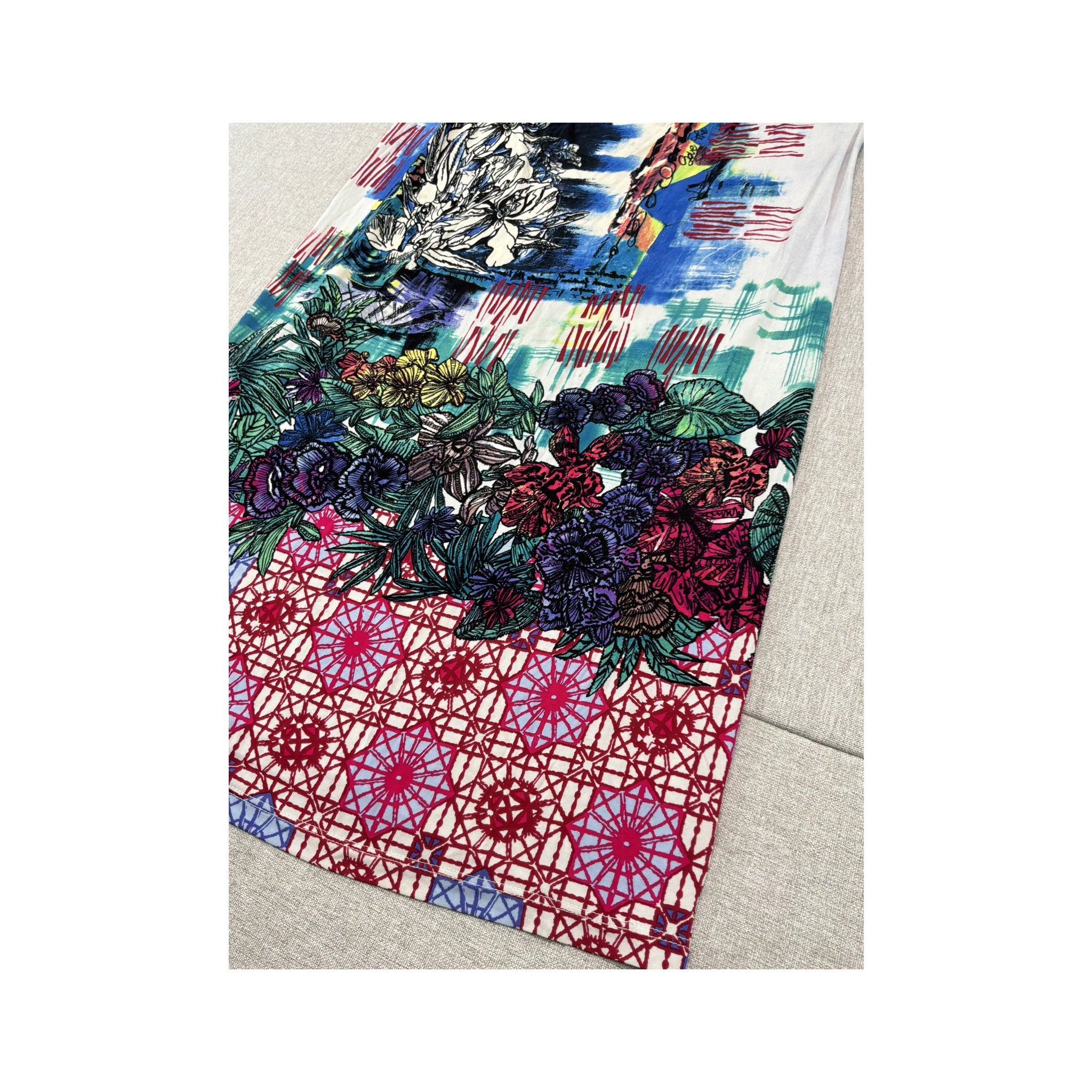 Save The Queen! Floral Abstract Print Dress