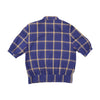 Blue Plaid Short Sleeve Button-Up Shirt