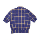 Blue Plaid Short Sleeve Button-Up Shirt