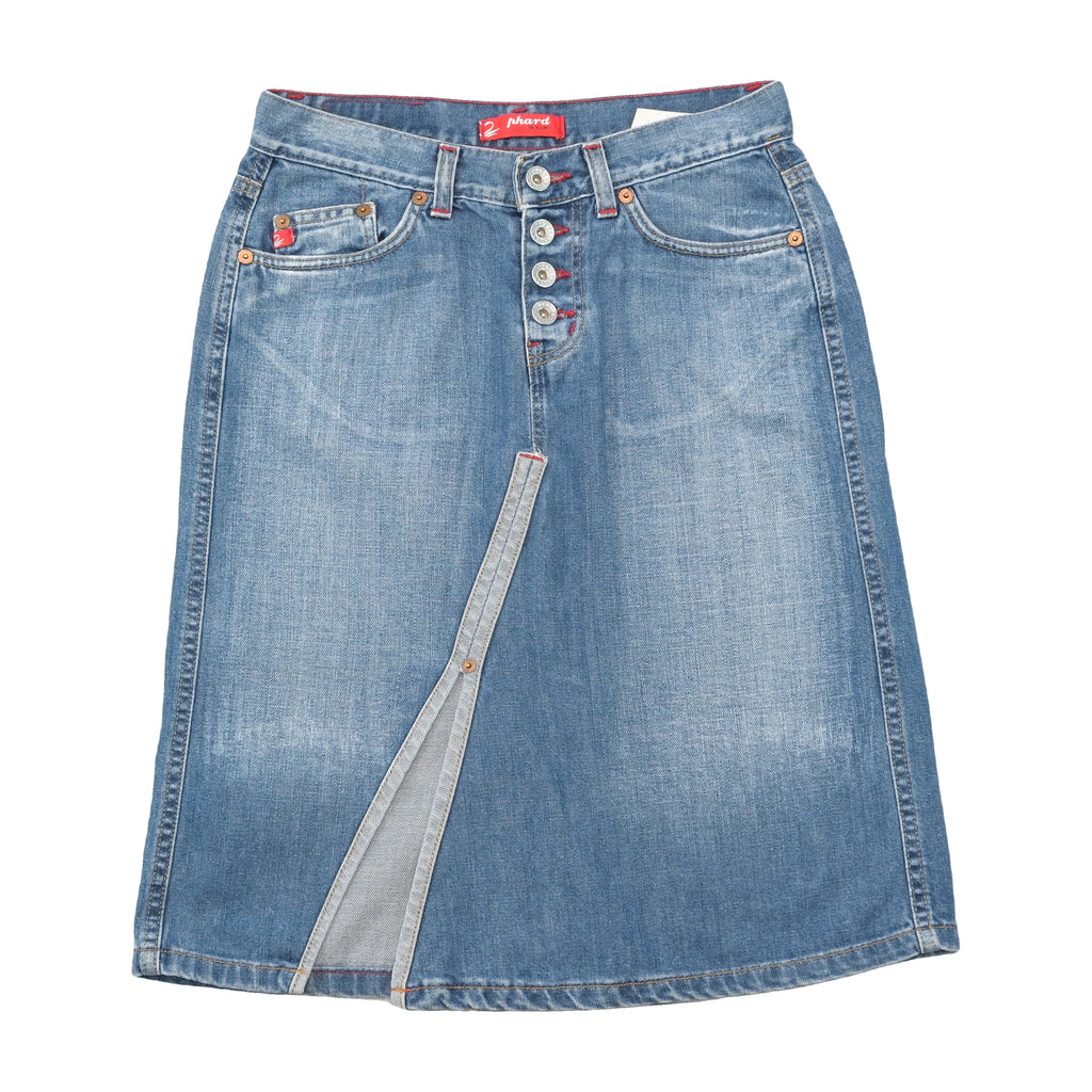 Phard Button Fly Denim Skirt