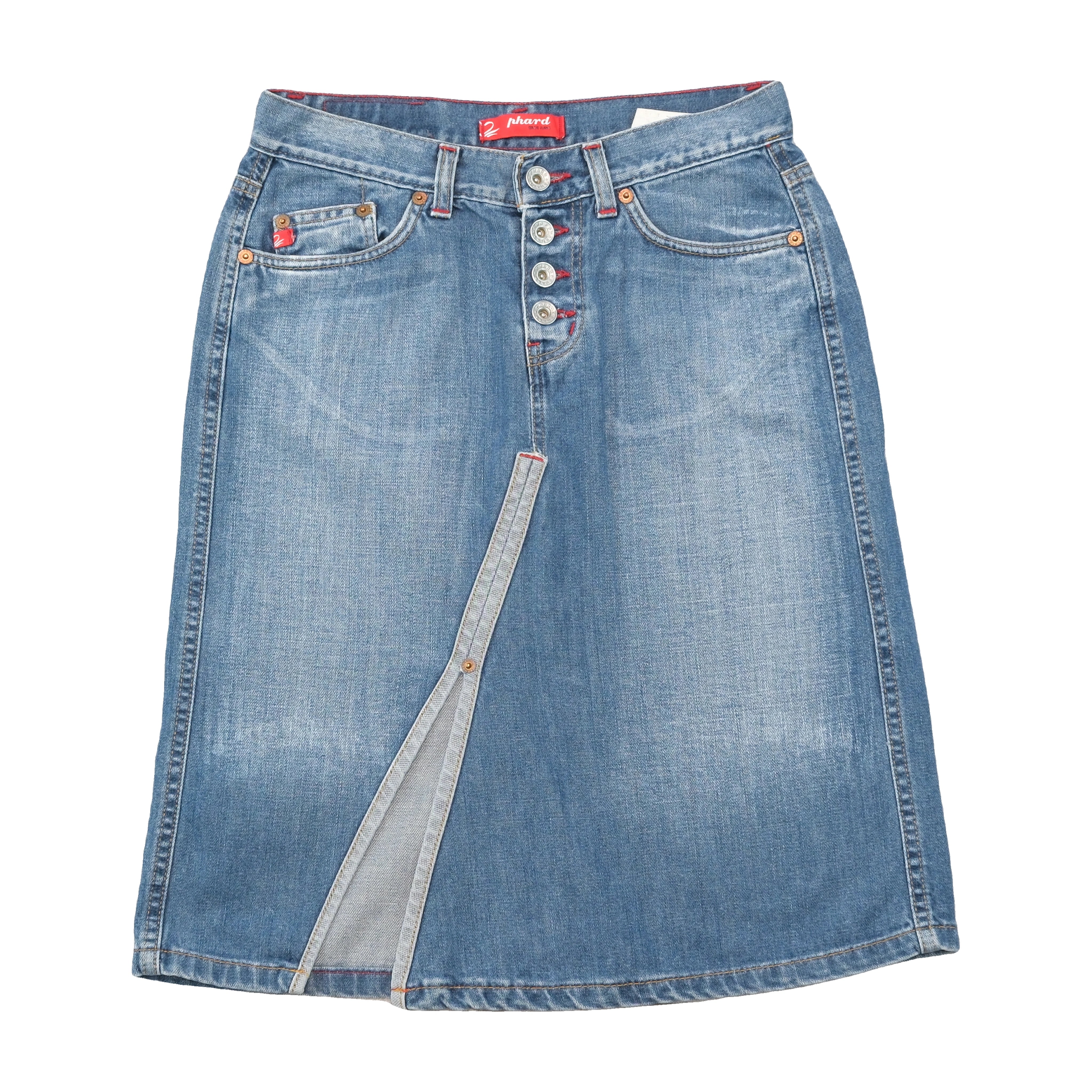 Phard Button Fly Denim Skirt