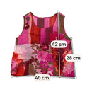Blusa rosa sem mangas com estampado floral abstrato