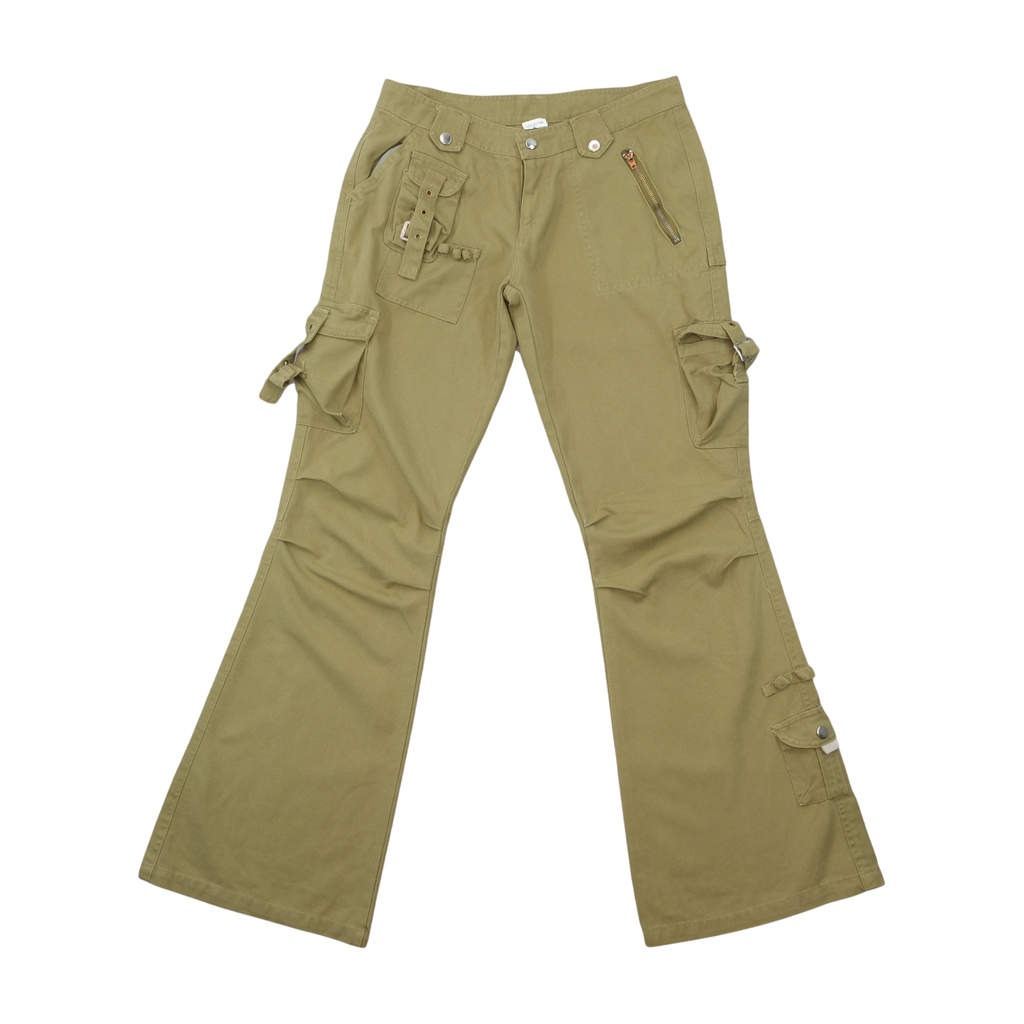Cotton Utility Cargo Bootcut Chinos