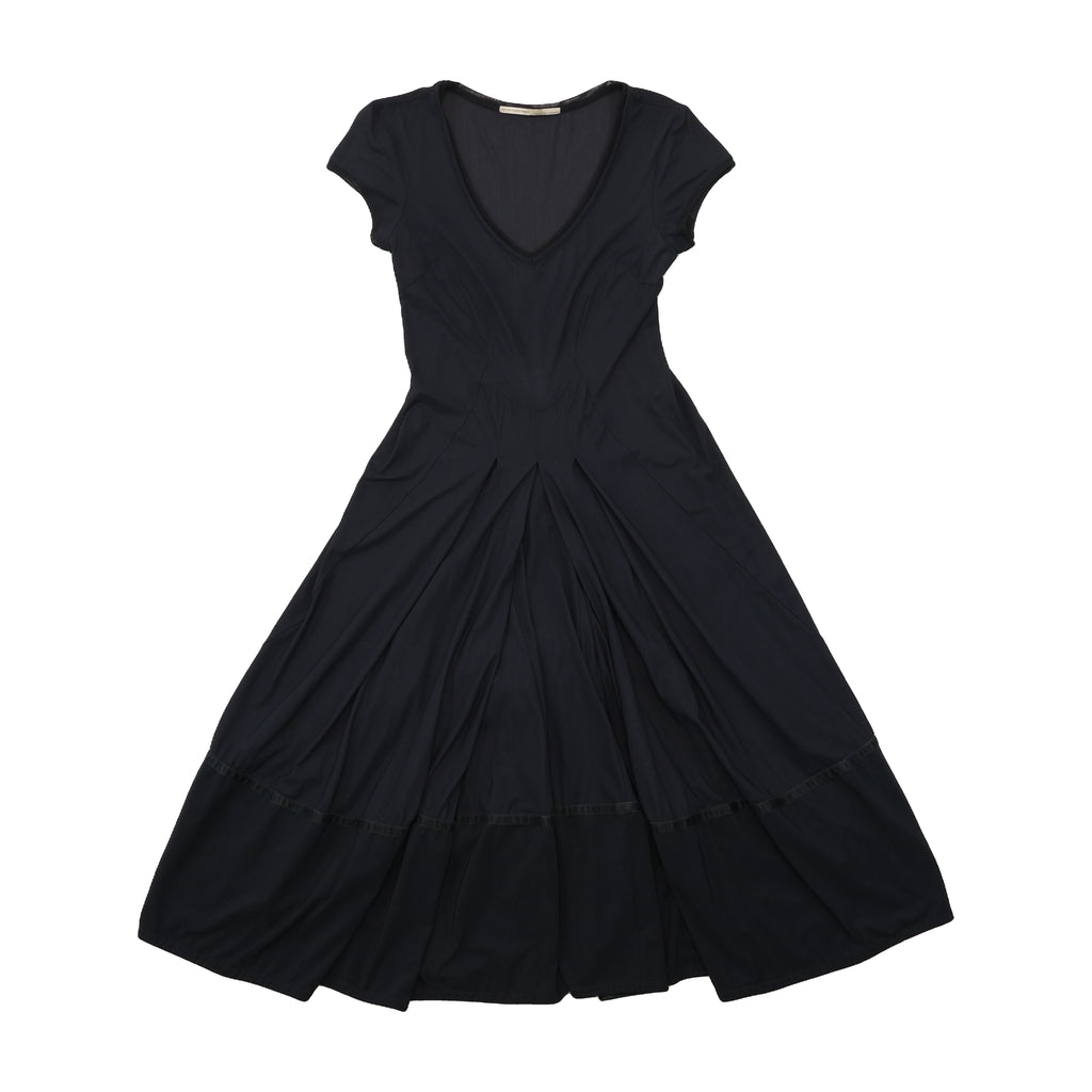 Marithé + François Girbaud Black Corset Back Fit and Flare Dress