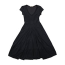 Marithé + François Girbaud Black Corset Back Fit and Flare Dress