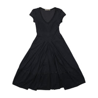 Marithé + François Girbaud Black Corset Back Fit and Flare Dress
