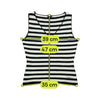 Top de alças Roccobarocco Jeans às riscas com Recortes