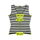 Top de alças Roccobarocco Jeans às riscas com Recortes