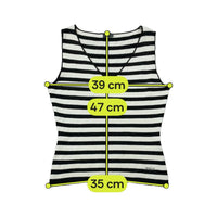 Top de alças Roccobarocco Jeans às riscas com Recortes