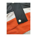 Champion Snap-Front Hooded Short Sleeve Windbreaker Jacket - Black/White/Orange