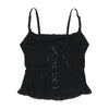 Pimkie Lace-Up Black Ruffle Cami Top