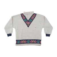 Lotto Floral Trim Quarter Zip Fleece
