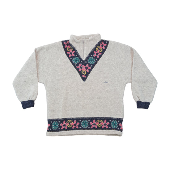 Lotto Floral Trim Quarter Zip Fleece