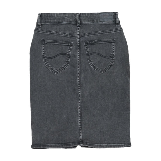 Lee Black Denim Midi Pencil Skirt