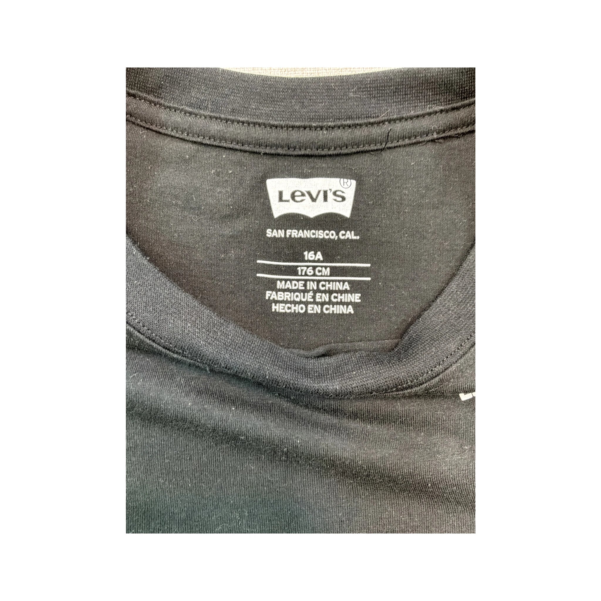 Levi's Black Cotton Levi Strauss & Company Graphic T-shirt