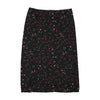 Vintage Black Ditsy Floral Midi Skirt