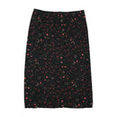 Vintage Black Ditsy Floral Midi Skirt