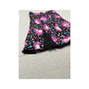 Multicolor Polka Dot and Pink Floral Paneled Flowy Midi Skirt