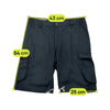 DHL Black Utility Cargo Shorts