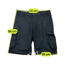 DHL Black Utility Cargo Shorts