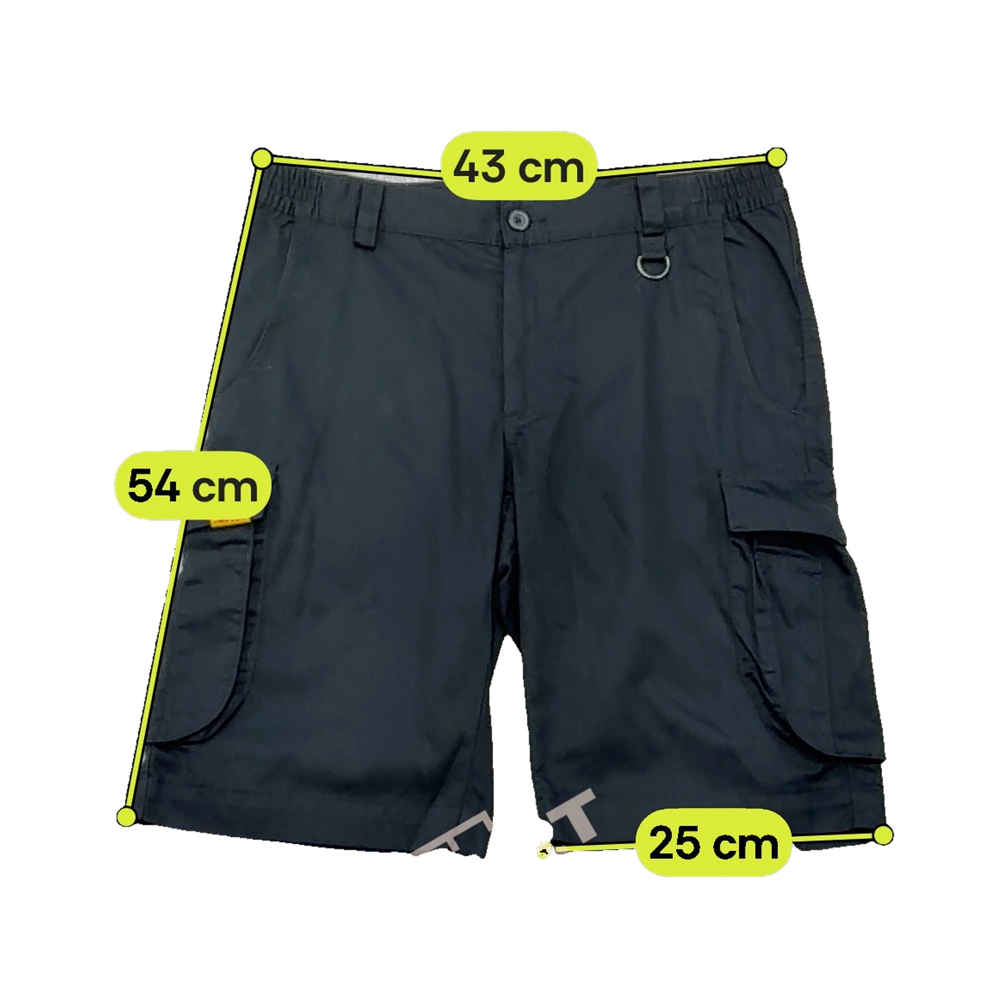 DHL Black Utility Cargo Shorts