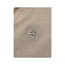 Calvin Klein Pink and White Cotton Stretch Polo Shirt