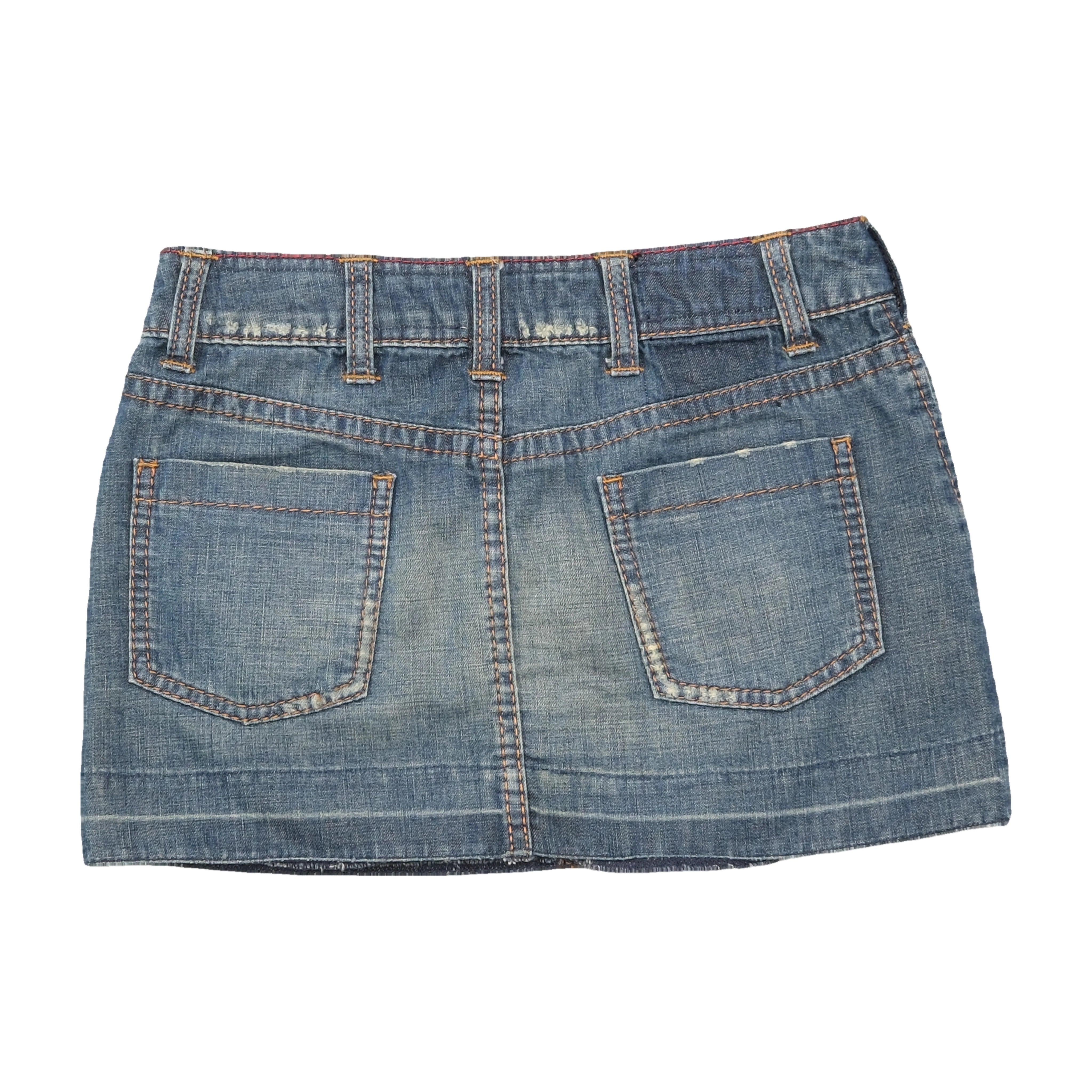 Lonsdale Distressed Denim Mini Skirt