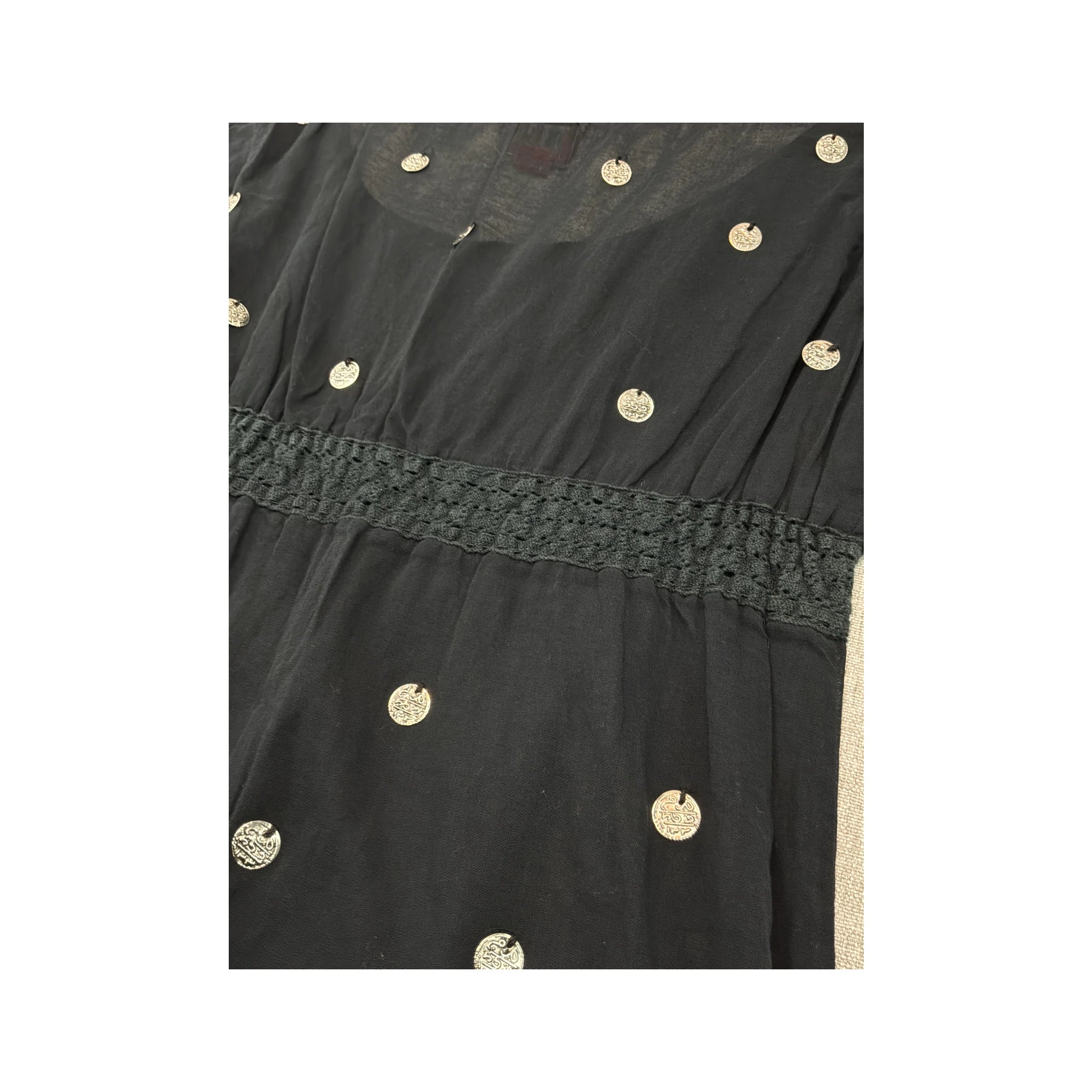 Miss Sixty Embellished Sheer Cotton Tank Top