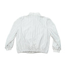 Yesica Vintage Metallic Silver Textured Zip-Front Jacket