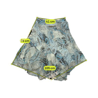 Diana Gallesi Paisley Ruffle Silk Skirt