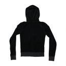 Juicy Couture Black Velour Zip Up Hoodie