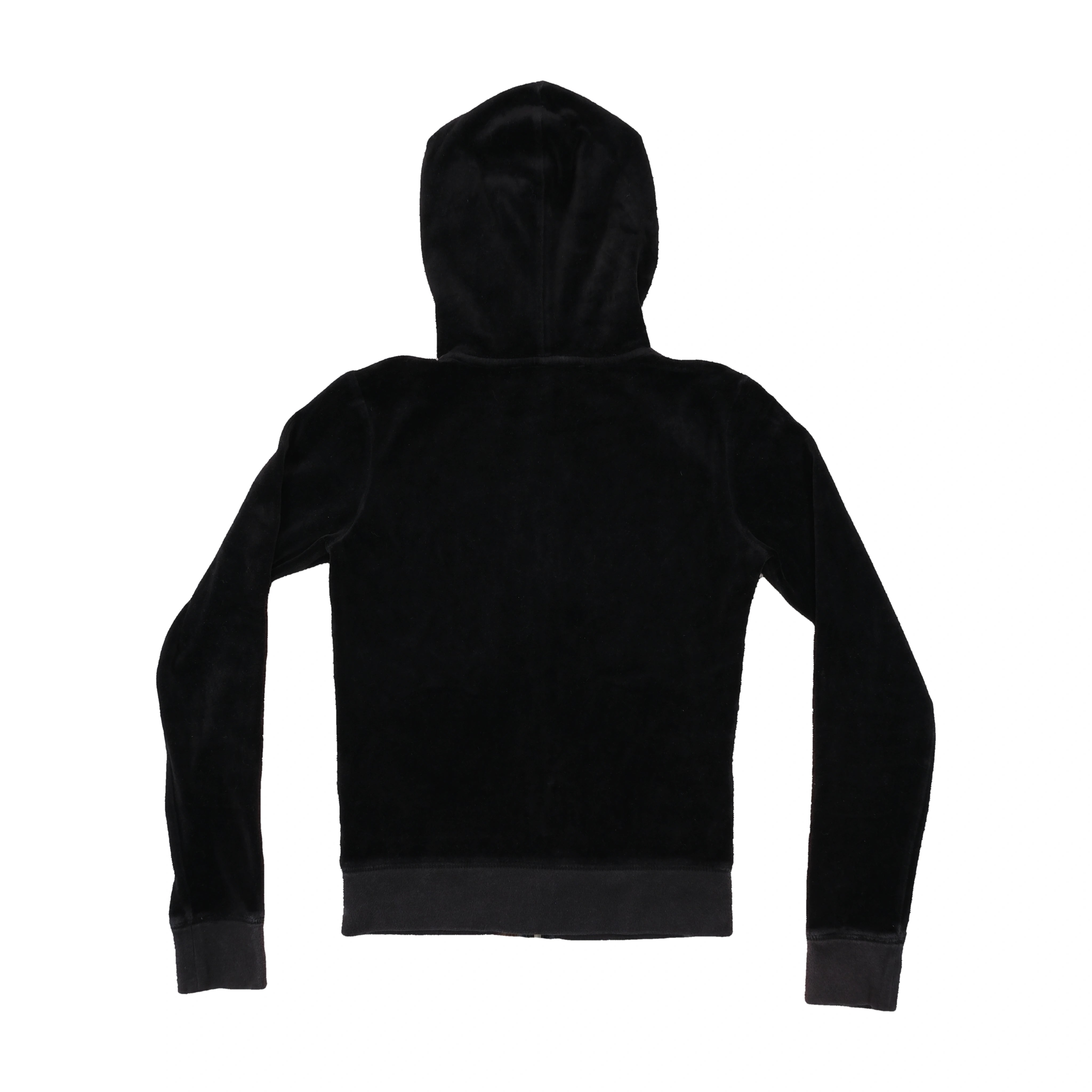 Juicy Couture Black Velour Zip Up Hoodie
