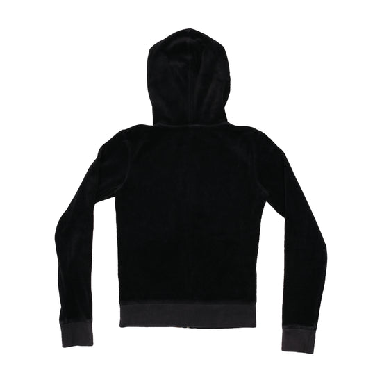 Juicy Couture Black Velour Zip Up Hoodie
