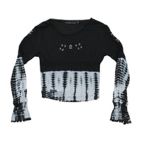 Americo Tavar Embroidered Tie Dye Cotton Blouse