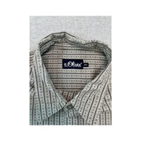 Camisa S.Oliver vintage em algodão com riscas Geométricas