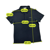 Polo Calvin Klein preto com logótipo