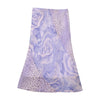 Vintage Purple Rose and Animal Print Asymmetric Midi Skirt