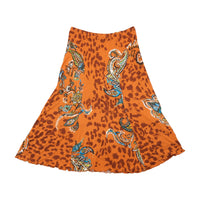 Andrea Mare Paisley Animal Print Flared Skirt