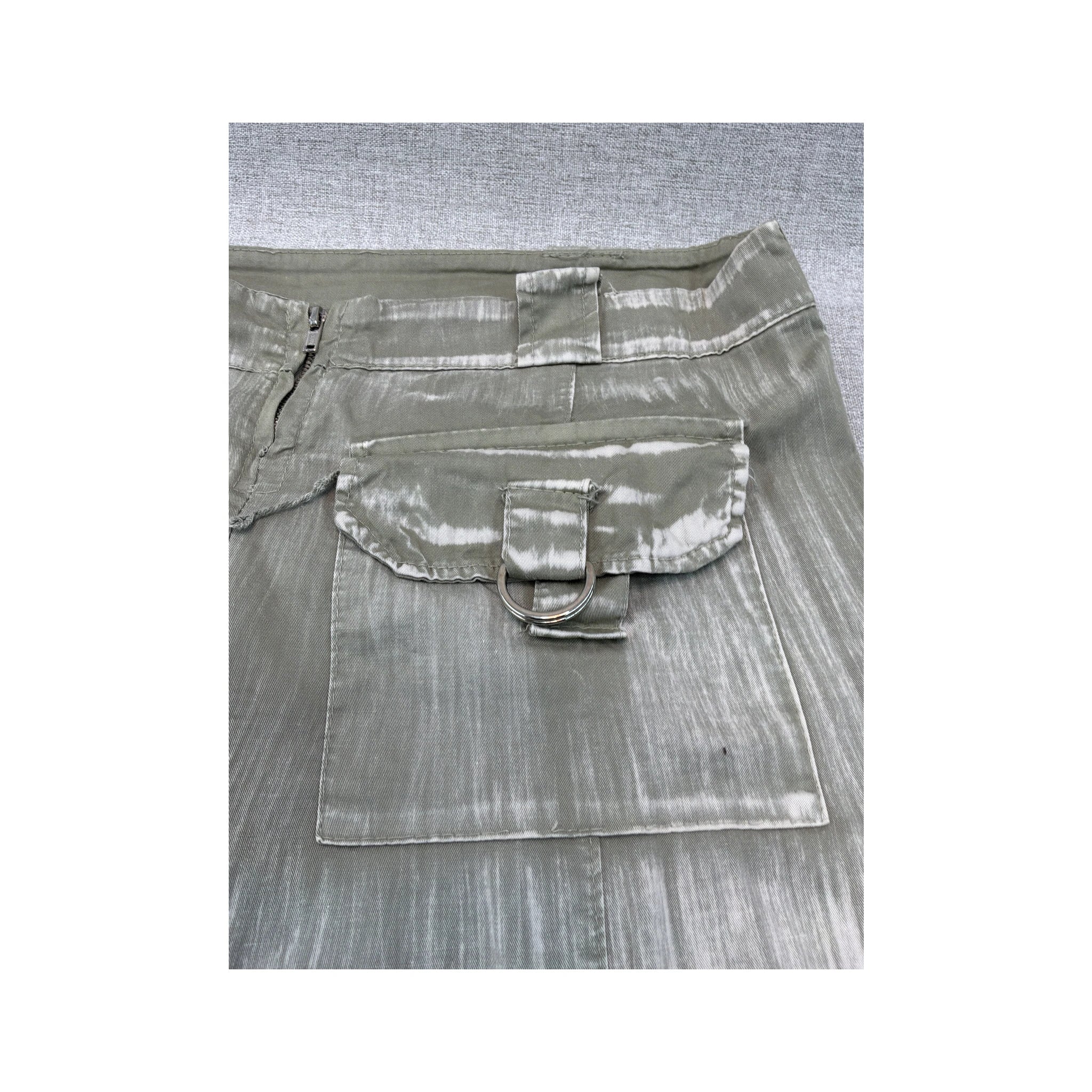 Vintage Shimmer Wide Leg Cargo Pants