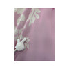Saia vintage rosa com estampado floral Tropical e Bainha Lenço