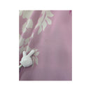 Saia vintage rosa com estampado floral Tropical e Bainha Lenço