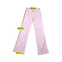 Calças à boca de sino Overdrive em algodão Elástico rosa de Cintura Descida