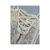 Charme Lace Rhinestone Corset Tank Top