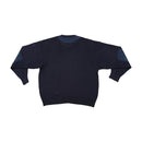 Camisola de gola Redonda Blue de Gênes em Lã Merino Extrafina com Cotoveleiras