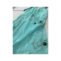 Byer Too Blue Halter Tiered Embellished Dress